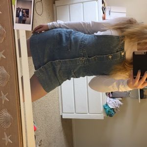 Blue denim overall dress‼️